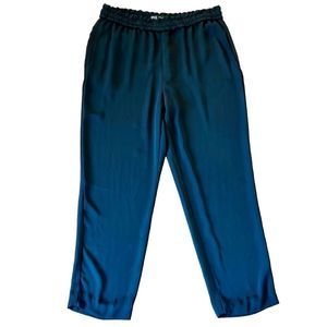 Zara black elastic waist pull on tapered pant size m
